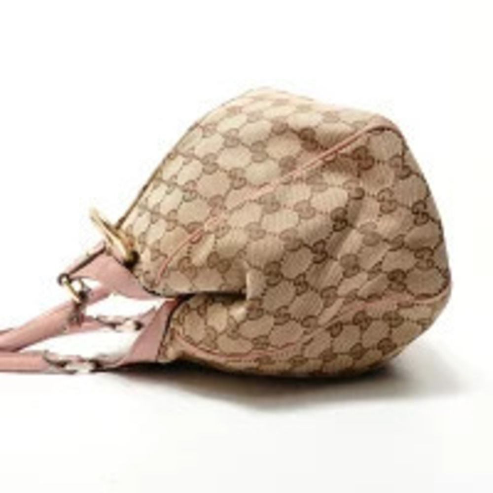 Gucci Cream Canvas Beige Shoulder GG Bag Cream Tan